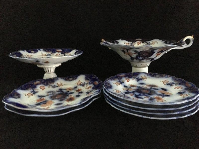Blue and White printed pottery - including an American interest plate with views of Lee Mansion, The - Image 5 of 6