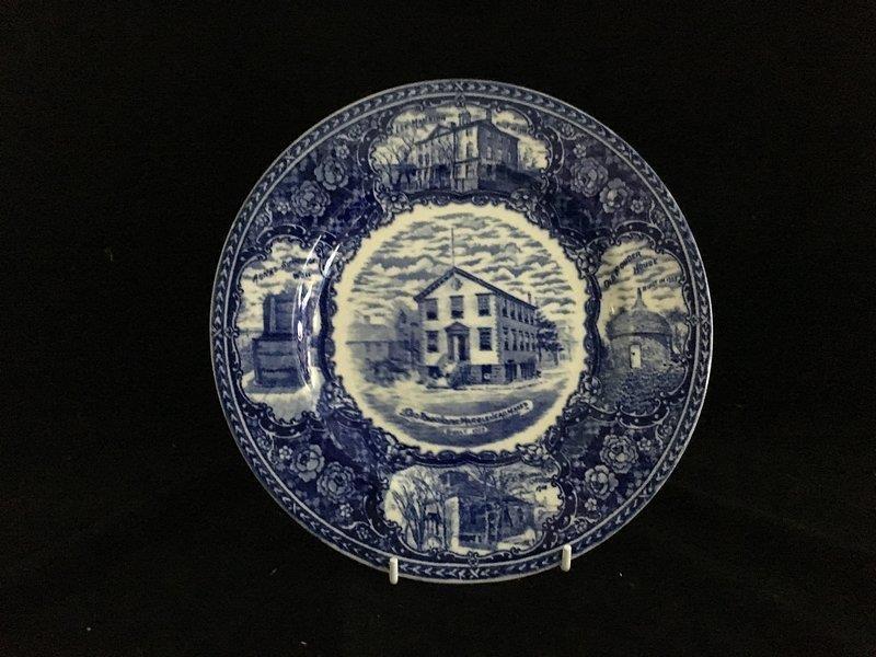 Blue and White printed pottery - including an American interest plate with views of Lee Mansion, The - Image 6 of 6