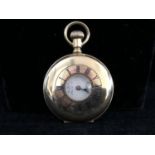 Lever Brothers, New York, a half hunter pocket watch stamped 14K stiffened, movement numbered 189587