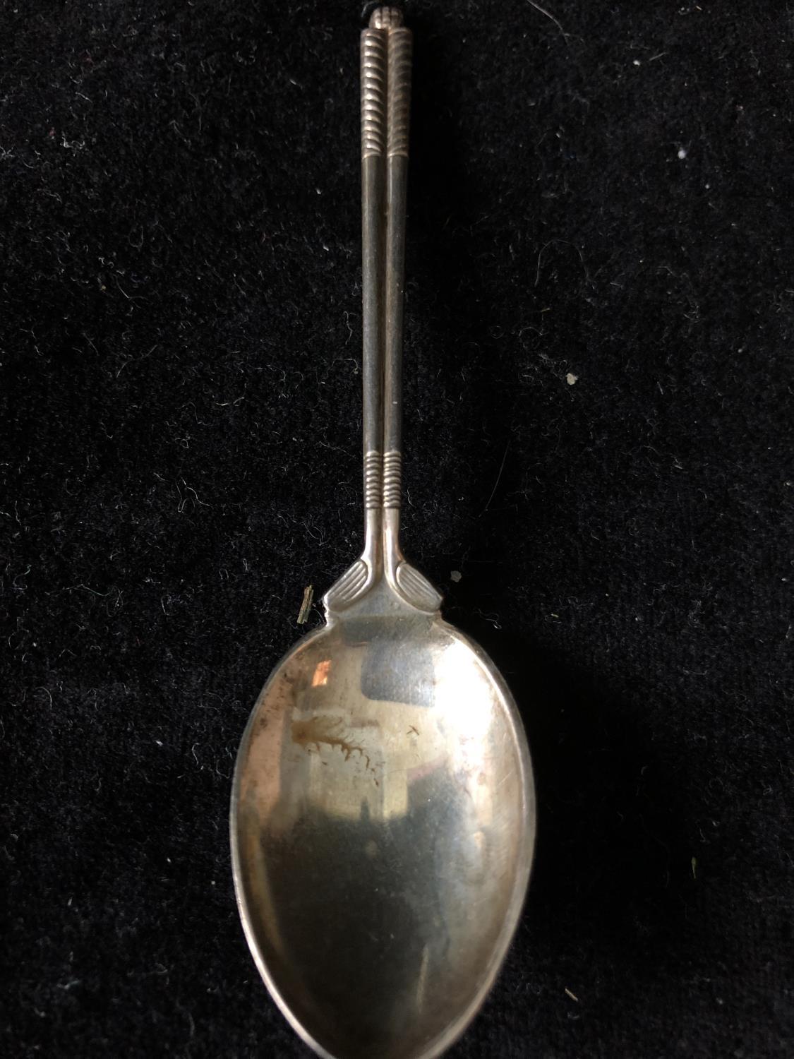 Four silver golf trophy spoons, the handles formed as a pair of golf clubs with single ball - Image 25 of 26