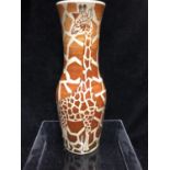 Sally Tuffin for Dennis Chinaworks. A Giraffe design baluster vase, decorated with a continuous