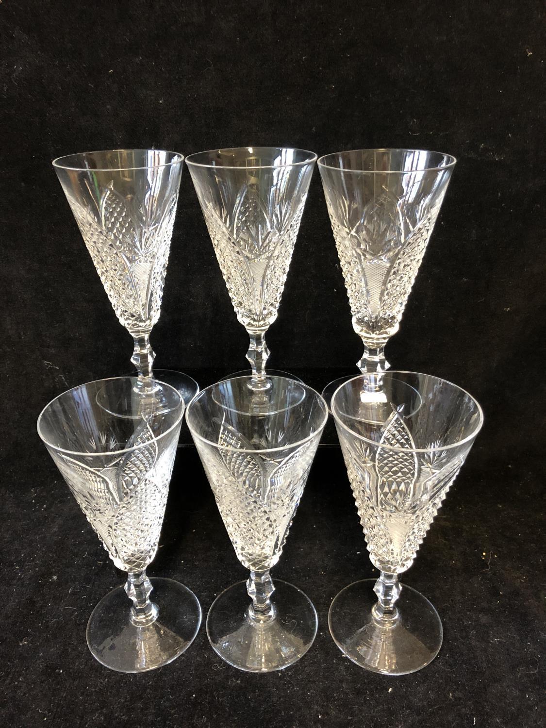 Six Waterford Dunmore pattern champagne glasses, 16cm high (6) - Image 2 of 4