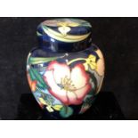 Emma Bossons for Moorcroft Pottery - a Golden Jubilee pattern ginger jar and cover, decorated with