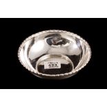 AN EDWARDIAN CIRCULAR SILVER BOWL, Birmi