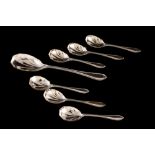 A SEVEN PIECE SET OF MODERN SILVER SERVI