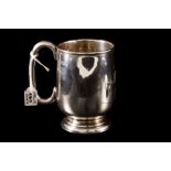 A MODERN SILVER CHRISTENING MUG, Sheffield 1953,