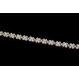 A DIAMOND BRACELET IN PLATINUM SIGNED GRAFF,