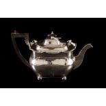 A GEORGE III IRISH SILVER TEAPOT, Dublin 1811,