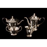 A FOUR PIECE SILVER PLATED TEA/COFFEE SERVICE