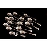 A SET OF FIFTEEN MODERN SILVER SOUP SPOONS, Sheffield 1942,