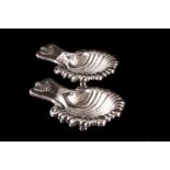 A PAIR OF STERLING SILVER SALTS/BUTTER DISHES, stamped Tiffany & Co,