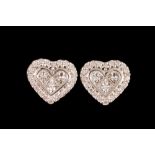 A PAIR OF DIAMOND EARRINGS, of approx. 1.
