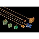 A COLLECTION OF GOLD JEWELLERY, includin