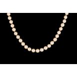 A CULTURED PEARL NECKLACE,