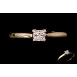 A DIAMOND SOLITAIRE, with princess cut diamond,