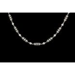 A DIAMOND FANCY BAR LINK NECKLACE, set throughout with diamonds of approx. 6.