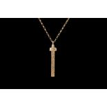 A 10CT YELLOW GOLD PENAL CROSS PENDANT, with hammered finish,