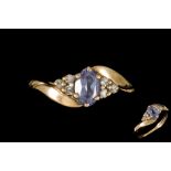 A TANZANITE DRESS RING,