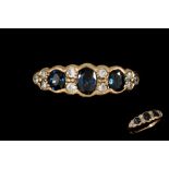 A SAPPHIRE AND DIAMOND DRESS RING,