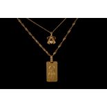AN 18CT YELLOW GOLD MADONNA AND CHILD PENDANT,