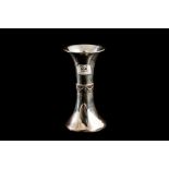 A GEORGE V SILVER TRUMPET VASE,