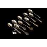 SIX SILVER TEASPOONS,