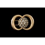 A DIAMOND SET BROOCH, mounted in 18ct gold, with diamonds of approx. 1.60ct.