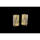 A PAIR OF DIAMOND SET EARRINGS,