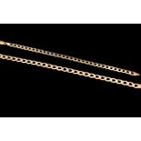 TWO 9CT GOLD SOLID CURB LINK BRACELETS