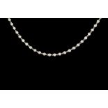 A DIAMOND LINE NECKLACE, in 18ct white gold, with diamonds of approx. 3.00ct total.