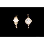 TWO GOLD VINTAGE WATCHES