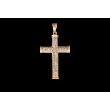 A PAVE DIAMOND CROSS,