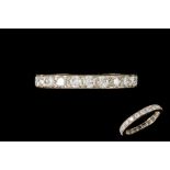 A DIAMOND FULL ETERNITY RING, set throughout with diamonds of approx 1.21ct, size: M.