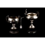 A BRACE OF SILVER TROPHY CUPS