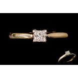 A DIAMOND SOLITAIRE RING, with princess cut diamond,