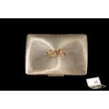 AN 18CT GOLD AND SILVER LADY'S BOX,