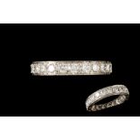 A DIAMOND FULL ETERNITY RING, set throughout with diamonds of approx 1.26 ct, size J½.