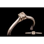 A SOLITAIRE DIAMOND RING,