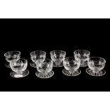 A SET OF EIGHT WATERFORD CRYSTAL GRAPEFRUIT BOWLS.