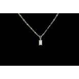 A DIAMOND SOLITAIRE PENDANT,