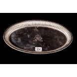 A CONTINENTAL SILVER OVAL DISH (0.