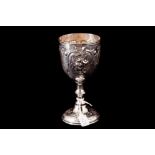 A VICTORIAN SILVER GOBLET 1875