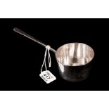 A VICTORIAN SILVER BRANDY WARMER SAUCE PAN by Thomas Prinie and Son,