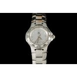 A LADY'S TAG HEUER PROFESSIONAL WRIST WATCH, silvered dial, bracelet strap,