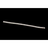 A DIAMOND LINE BRACELET, with round brilliant cut diamonds of approx. 6.50ct in total G/H VS.