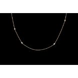 A DIAMONDS BY THE YARD NECKLACE BY TIFFANY & CO, with diamonds of approx 0.31ct, in sterling silver.