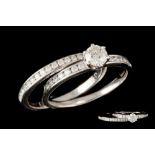 A DIAMOND SOLITAIRE RING BY TIFFANY & CO, one round brilliant cut diamond of 0.