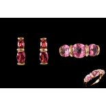 A PINK SAPPHIRE RING,