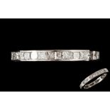 A DIAMOND FULL ETERNITY RING, of approx. 1.39ct in total, mounted in platinum, size L