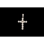 A DIAMOND SET CROSS,